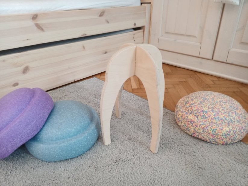 Dřevěné nožky, židlička ke kamenům Stapelstein - Výška stoličky: Nižší 37 cm