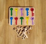 Vkládačka s barevnými klíči + natural klíče navíc