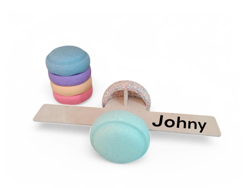 Balancing rocker for Stapelstein stones
